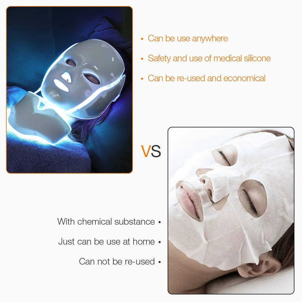 LumiGlow Pro — 7-Color LED Light Therapy Face Mask